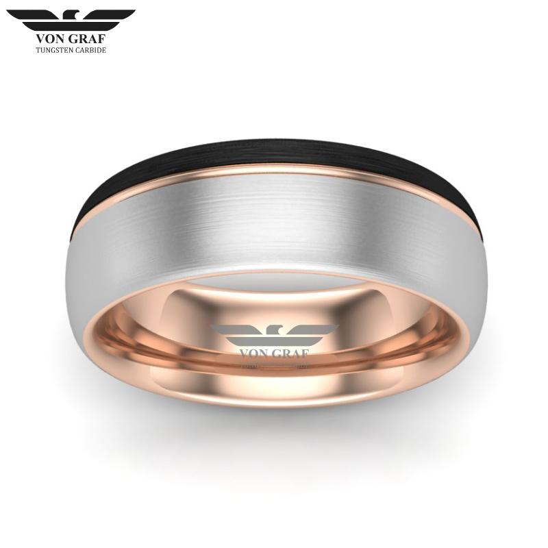 Tungsten Carbide Luxury Fit Ring 8mm