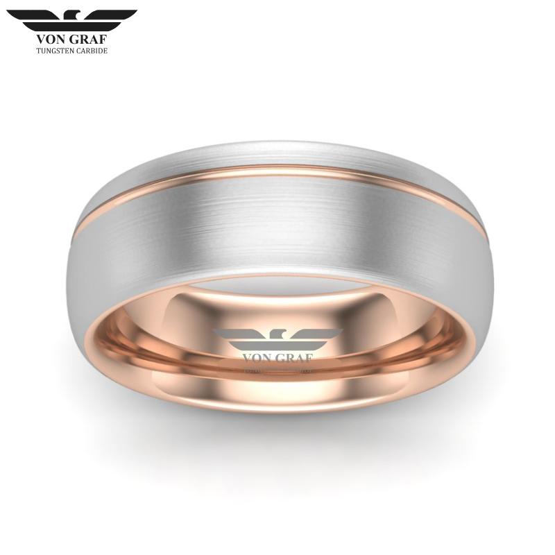 Tungsten Carbide Luxury Fit Ring 8mm