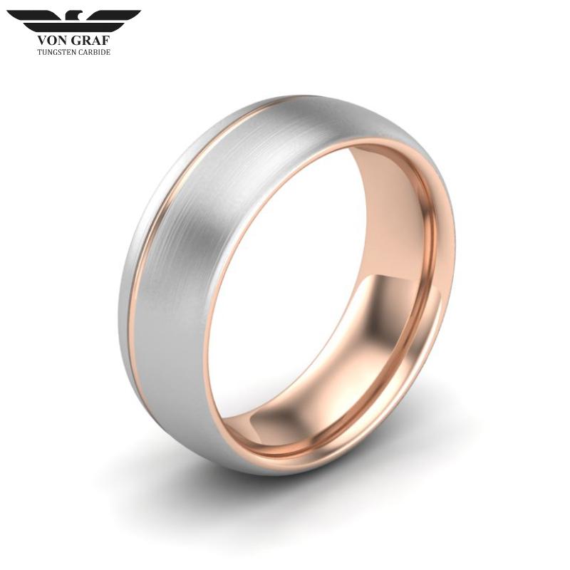 Tungsten Carbide Luxury Fit Ring 8mm