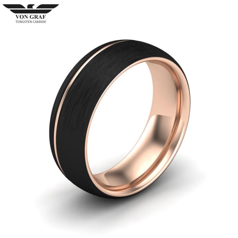 Tungsten Carbide Luxury Fit Ring 8mm