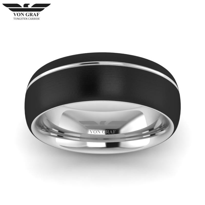 Tungsten Carbide Luxury Fit Ring 8mm