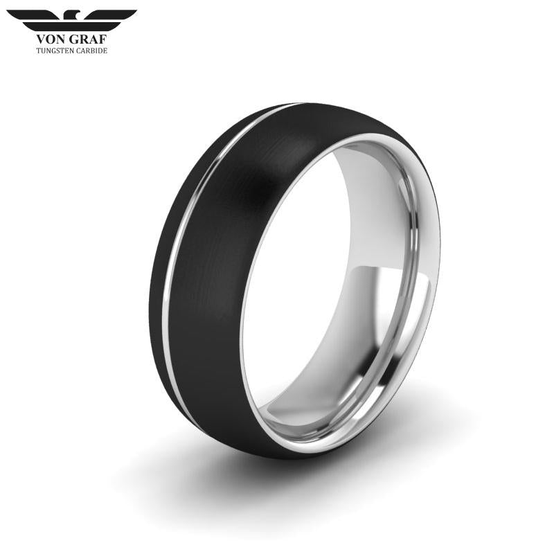 Tungsten Carbide Luxury Fit Ring 8mm