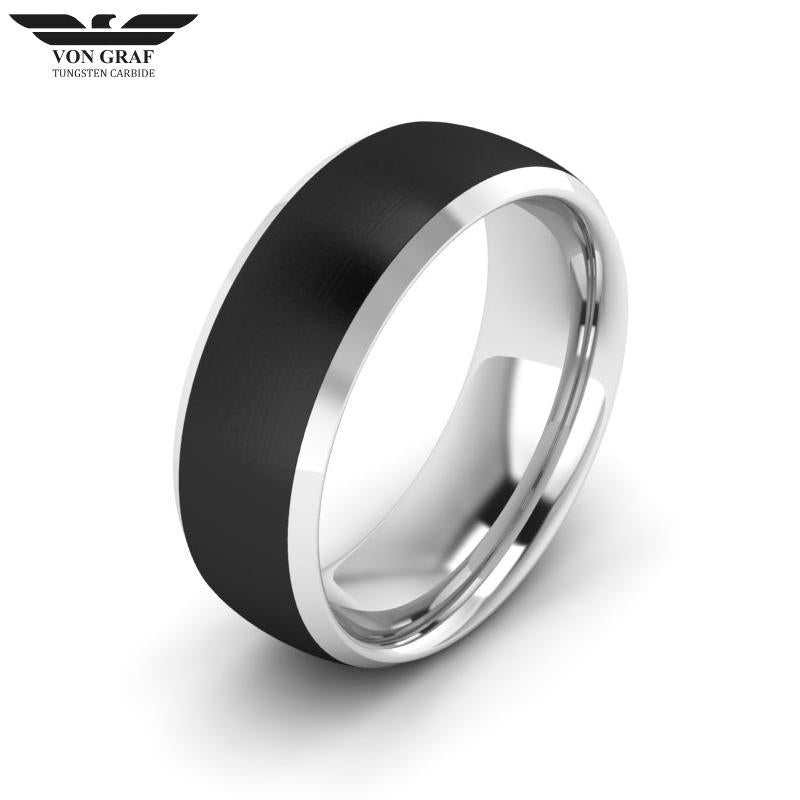 Tungsten Carbide Luxury Fit Ring 8mm