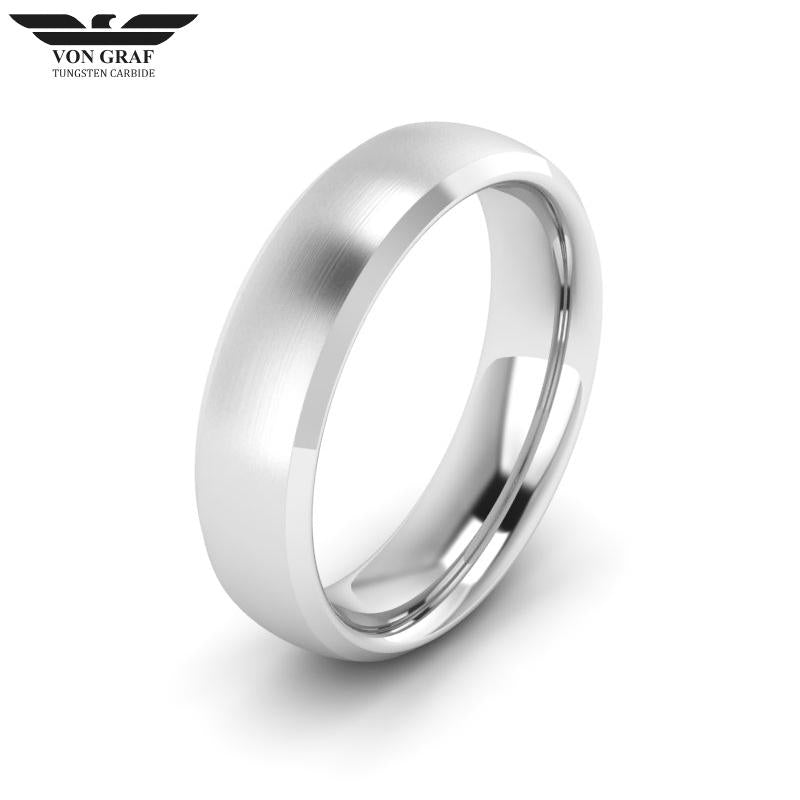 Tungsten Carbide Luxury Fit Ring 6mm