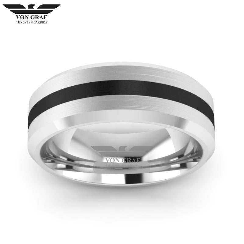 Tungsten Carbide Luxury Fit Ring 8mm