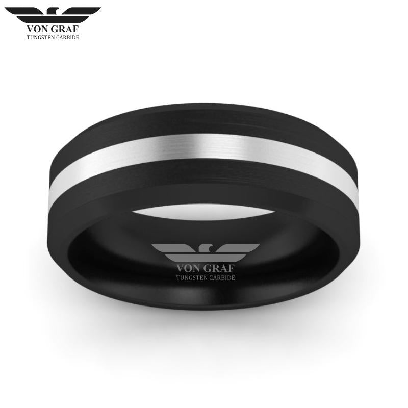 Tungsten Carbide Luxury Fit Ring 8mm