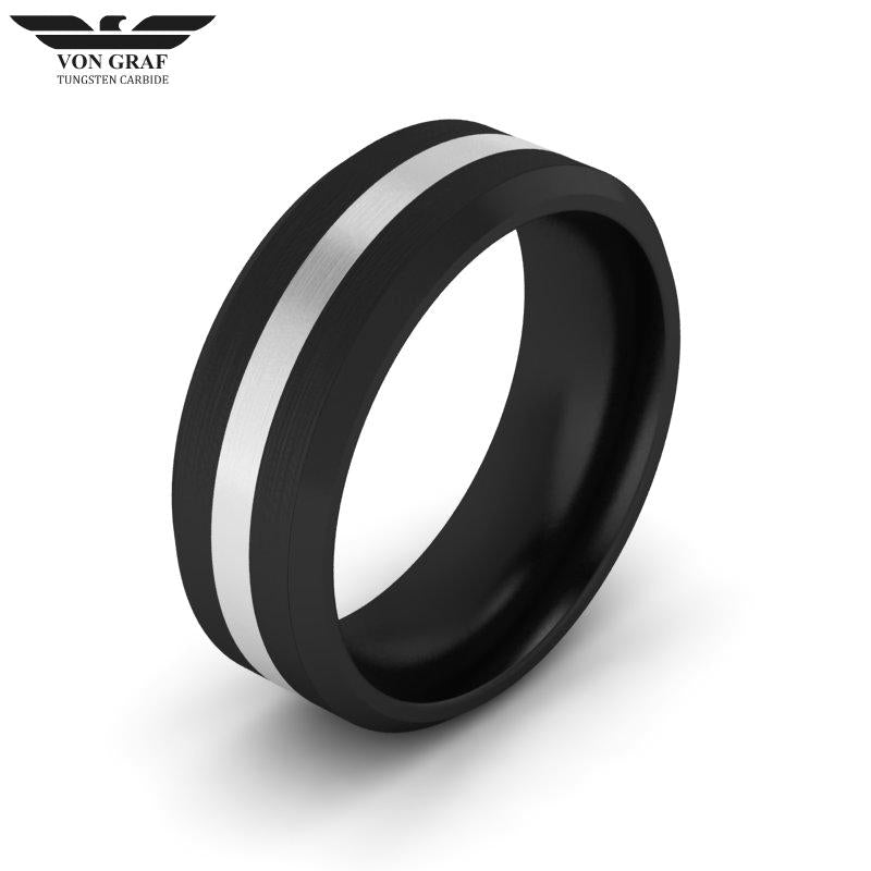 Tungsten Carbide Luxury Fit Ring 8mm
