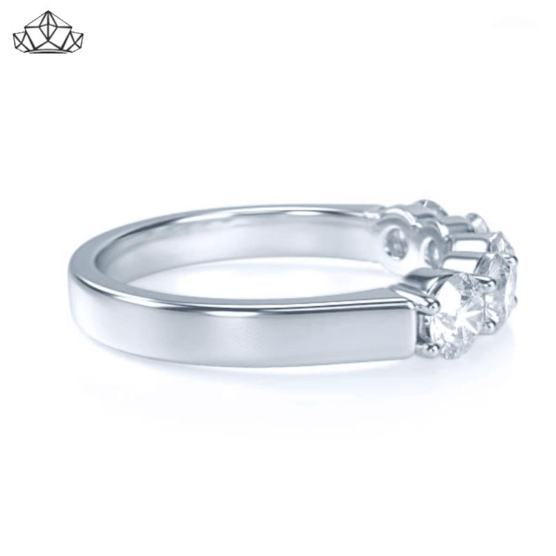 14KW 1.00ctw Shared Prong Natural Diamond Ring 4.5mm